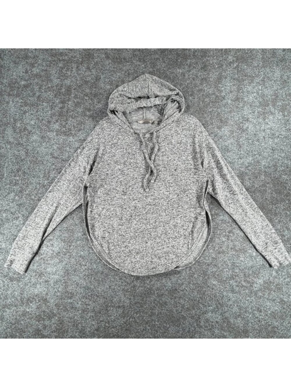 Athleta Lombard Hoodie Womens XS Gray Stretch Cutout‎ Curved Hem Yoga Training